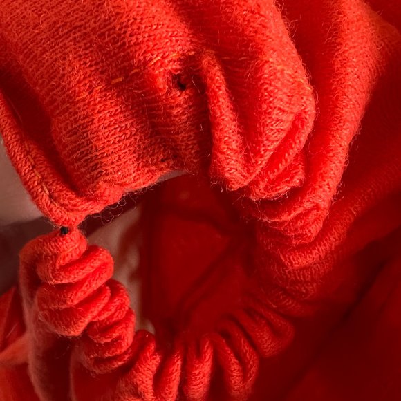 70's Bright Orange Wool Hat - Happy Cappers Los Angeles, Calif - Picture 10 of 12